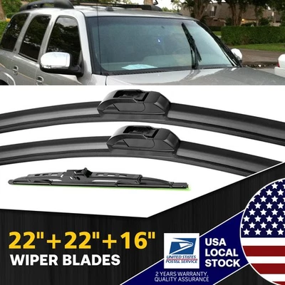 Juego de escobillas limpiaparabrisas de 22""/22""/16" para Chevrolet Tahoe 2000-2006 OEM Foto 1 de 4
