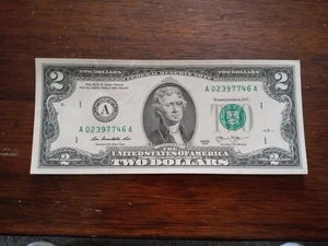2003 Crisp Two Dollar Bill Circulated But Amazing - Picture 1 of 2
