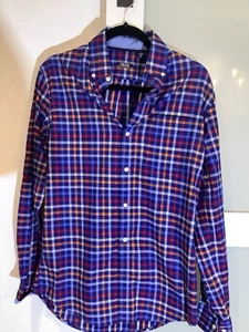 Camisa Izod Para Hombre Talla Pequeña Manga Larga A Cuadros ¡EXCELENTE ESTADO USADA! - Imagen 1 de 4