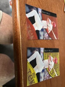 2000 scott rolen topps tek cards 17 and 18 red and yellow 