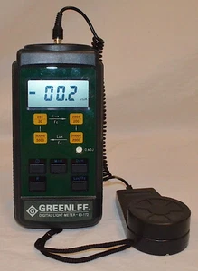 Medidor de luz digital Greenlee con estuche *usado* 93-172 - Imagen 1 de 4