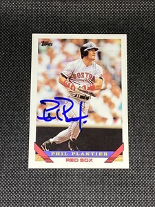 Phil Plantier Boston Red Sox 1993 Topps Signed Auto Card #592 ~ COA - Picture 1 of 3