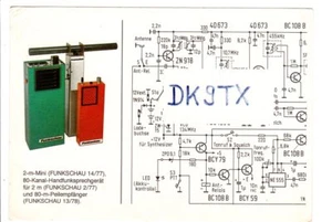 Vintage QSL Radio Card Germany DK9TX Ligi Funkschau tech November 4 1978 - Picture 1 of 2