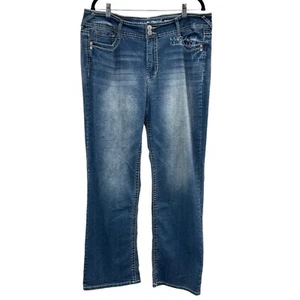 Wallflower The Luscious Curvy Fit Double-Button Embroidered Jeans Size 20 - Picture 1 of 6