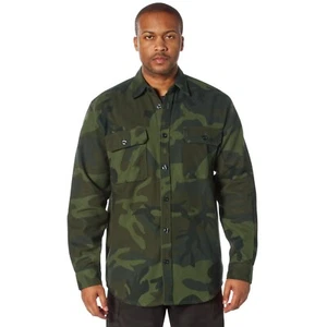 Rothco Midnight Camo Flannel Shirt - Midnight Woodland Camo - Picture 1 of 4