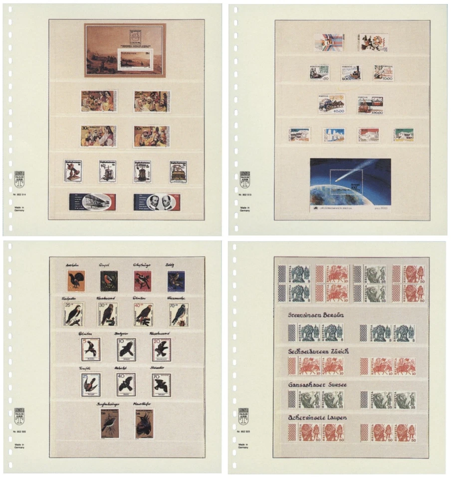 LINDNER T-Blanko-Blätter mit 5 Taschen, alle 14 Varianten auswählbar VPE 10Stück