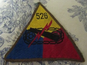 Vtg. WWII US Army 526th Armored Infantry Bn. "T - Force" German Bevo ASMIC's MW - Picture 1 of 8