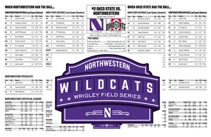 2024 Northwestern vs Ohio State WRIGLEY FIELD Game Flipcard Program Football - Picture 1 of 5