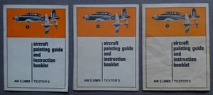 Aircraft Painting Guide & Instruction Booklet LOT of THREE Testor's Air Lines - Foto 1 di 4