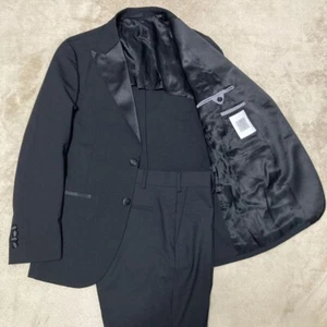eleventy Eleventy Men's Tuxedo Setup Suit Made in Italy Size 48 Wool Black Used - Picture 1 of 20