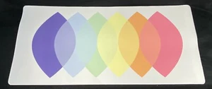 NEW DROP Canvas Computer DESK MAT RAINBOW LEAVES 36"x16" Red Orange Yellow Blue - Picture 1 of 7