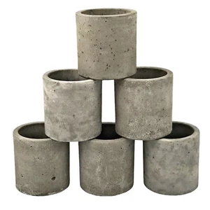 4pc 20cl Wholesale Grey Empty Candle Jars Vessels DIY Candles Pots Handmade 7oz - Picture 1 of 5