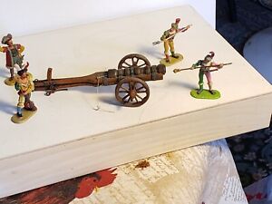 Elastolin Hausser  Cannon 1808-4.  With Crew. 1965 Bought In Germany 🇩🇪 Mint