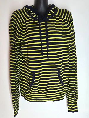 Suéter con Capucha Style & Co. EDIO Rayas Verde Lima Azul Marino Tejido Foto 1 de 4