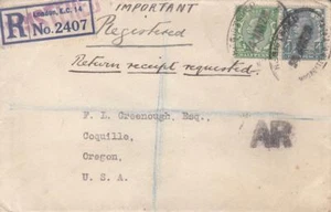 Londres, Inglaterra a Coquille, OR, 1928, ver observación (20411) - Imagen 1 de 1