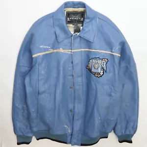 Vintage Avirex King Casino Gamblers Club Leather Jacket Size 2XL Y2K 90s - Picture 1 of 24