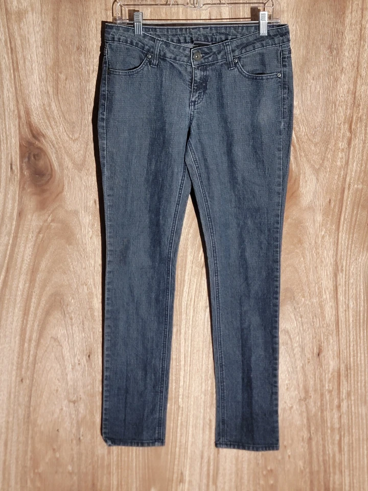 City Street Jeans Mujer Talla 9 Slim Recto Elástico Bajo Tiro Denim Azul Oscuro Foto 1 de 4