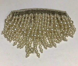 Pinza para el cabello estilo aleta imitación perla cuentas colgante pasador 3 1/8 pulgadas de largo - Imagen 1 de 18