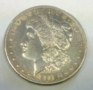 1894-O MORGAN SILVER DOLLAR AU CLEANED. REDUCED 2/28/25 (2476) - Picture 1 of 3