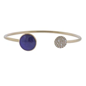 Kabana Gold Lapis Diamond Cuff Bracelet - Picture 1 of 4