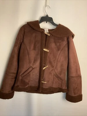 Abrigo de mujer sherpa y gamuza sintética Mickey Mouse de compras de Disney raro, mediano Foto 1 de 4