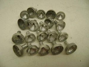 VINTAGE 20 TINY FUNNELS 1/2" X 1/2" SLOT CAR FRONT WHEELS R/C TRAIN NEVER USED - Picture 1 of 3