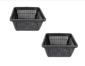 9" Square Pond Plant Basket x 2pcs Micro Holes for great Waterflow -BY HYDROFARM - Picture 1 of 2