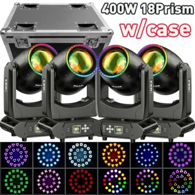 400W LED 18Prisms Moving Head Light Beam Stage DMX Spot Disco Party DJ Lighting - Image 1 of 4