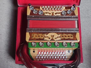Schöne 4 reihige Steirische Harmonika, Knopfakkordeon "Raimund" in F B Es As - Bild 1 von 21