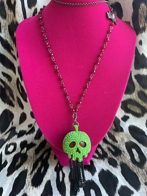 Betsey Johnson Snow White Evil Queen Disney Collaboration Poison Apple Necklace - Image 1 of 4