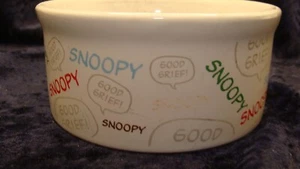 SNOOPY ~ HAUSTIERSCHALE ~ GUTE TRAUER ~ RedBowl innen mit Woodstock ~ seine kratzig ~ 4,5x2 ~ Erdnüsse - Bild 1 von 5