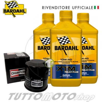 BARDHAL - CHAMPION Tagliando HONDA XL V Transalp 650 2000-2007 - Bardahl XTM 10W40 + Filtro olio