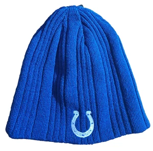 Indianapolis Colts NFL Winter Knit Stocking Cap Reversible Blue Beanie NWT - Picture 1 of 6