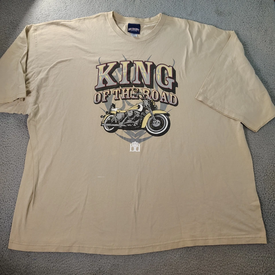 Big Daddy Clothing T-Shirt Mens 6XL Beige Biker Casual Activewear - Image 1 of 4