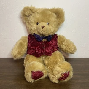 Harrods Knightsbridge Teddy Bear with Vest 16” - Picture 1 of 4