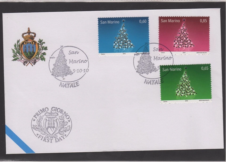 San Marino 2010 Sobre Del Primer Día Navidad 2010 - Imagen 1 de 1