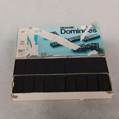 Double Nine Dragon Dominoes Milton Bradley 1970 Foto 1 de 2