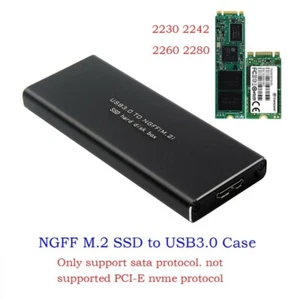 USB3.0 HDD Hard Drive M.2 TO USB SSD SATA High Speed Mobile Disk Box Cases - Photo 1/10