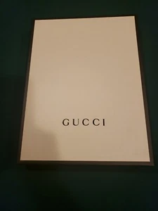 AUTHENTIC GUCCI BLACK WHITE EMPTY STORAGE GIFT BOX - Picture 1 of 6