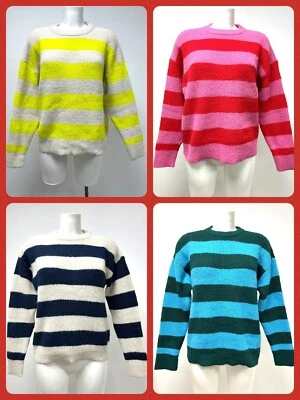 Jersey a rayas Ex Selected de gran tamaño acanalado mezcla de lana 4 colores tallas 6-30 Foto 1 de 4
