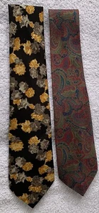 Zwei Seiden Krawatten Bogner mit farbenfrohen Mustern - Bild 1 von 2