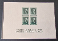 Germany 1937 MS636 6+19pf Blue-Green Imperf Minisheet Fine MNH Cat £275