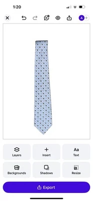 Gravata de seda masculina azul claro Vineyard Vines lacrosse Lafayette College Leopards - Imagem 1 de 4