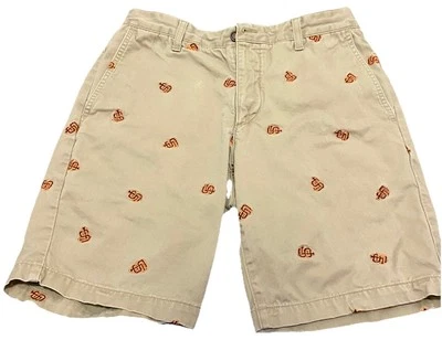 Dockers 短裤卡其色米色旧金山巨人队刺绣标志 MLB 32 码 — 第 1/4 张图片