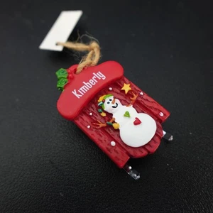 Kimberly Adorno de Navidad Personalizado Trineo Nombre Kidcore Retro Y2K Regalo - Imagen 1 de 6