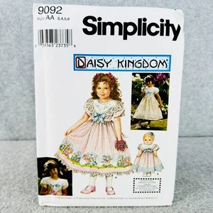 Simplicity 9092 ausgestelltes Kleid mit kurzen Ärmeln für 18" Puppen Kinder 3 6 Muster - Bild 1 von 4