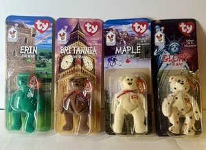 1999 Teenie Beanie Babies Set of 4 Ronald McDonald House Charities Bears - Picture 1 of 8