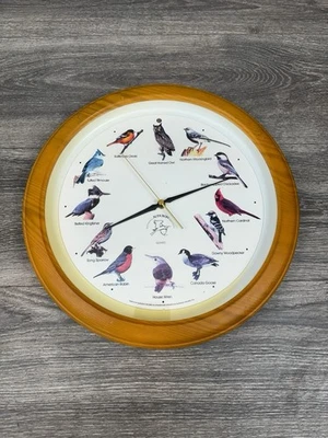 Reloj de cuarzo vintage de la National Audubon Society de los años 90 que repican pájaros en la hora Foto 1 de 4