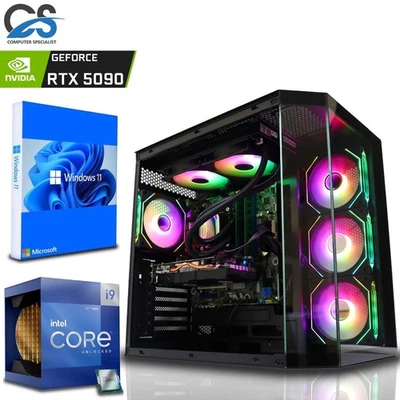 Gaming PC i9 12900KF RTX 5090 64GB DDR5 2TB SSD Windows 11 WiFi ARGB Liquid cool - Image 1 of 4