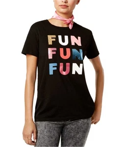 ban.do Womens Cotton Fun Metallic Graphic T-Shirt, Black, Medium - Picture 1 of 1
